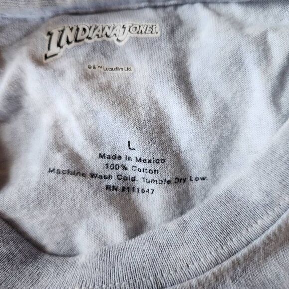 Indiana Jones aviation badge tye dye unisex t-shirt short sleeve blue white Box - Picture 5 of 5